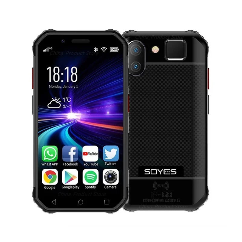 SOYES S10 3GB 32GB/ 64GB Waterproof Mini Android Smartphone NFC 4G LTE 3'' Cellphone Fingerprint 1900mAh Small Rugged Smallphone