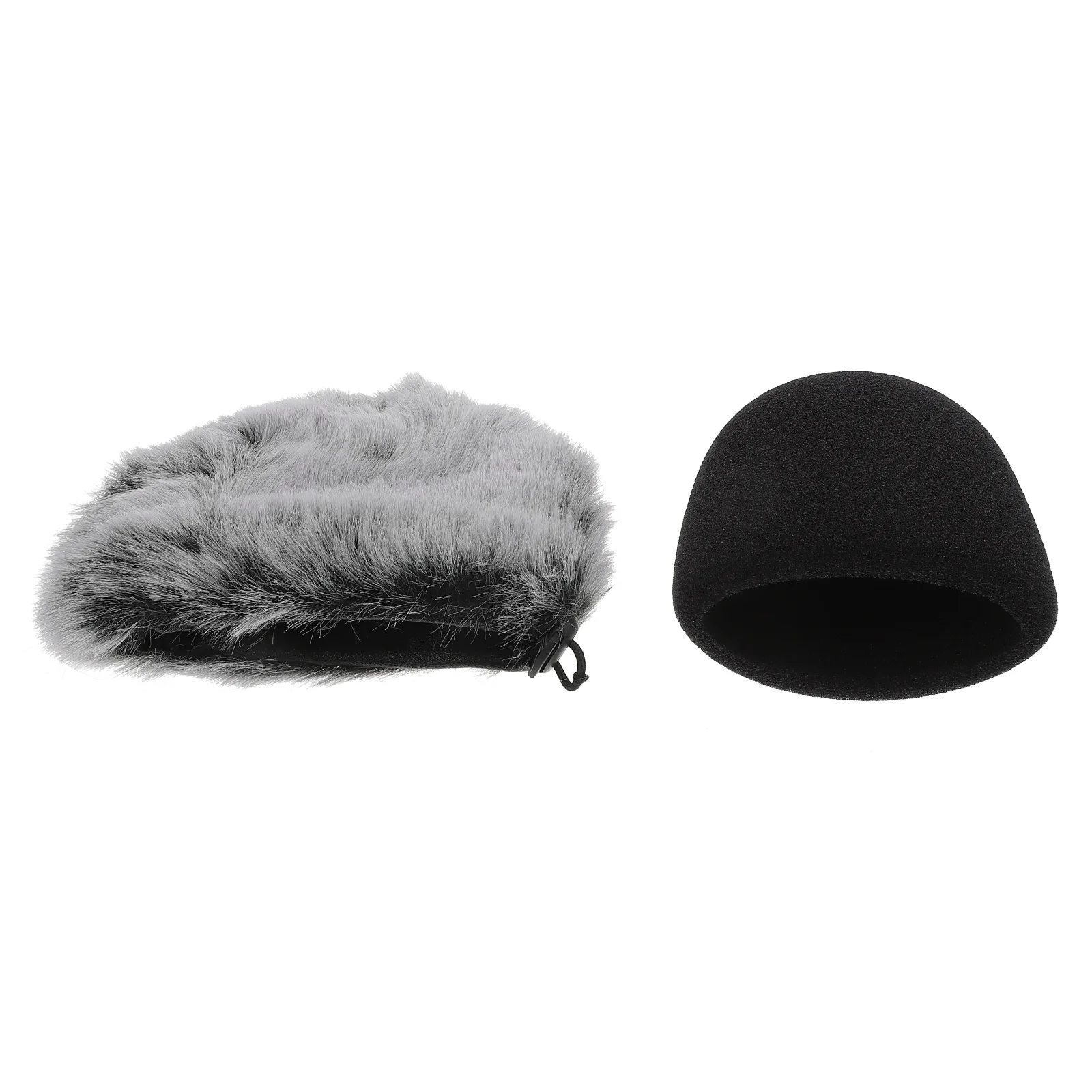 

2Pcs Simple Practical Microphone Sponge Cover Microphone Plush Windproof Cover