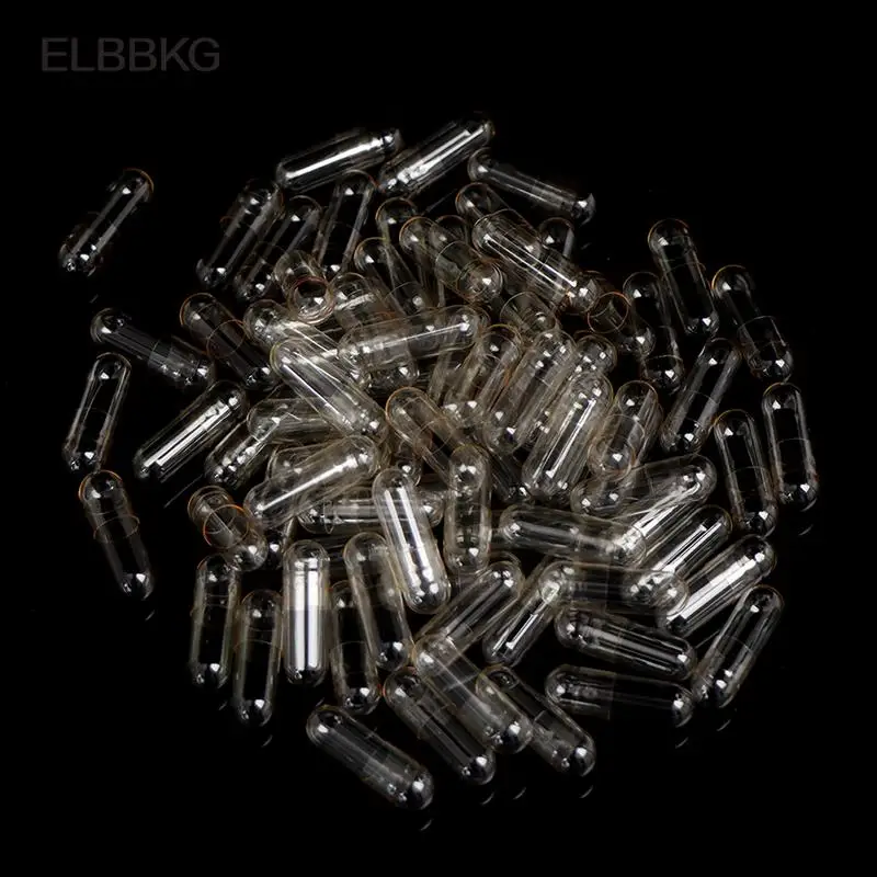 

1000/100PCS Standard Size 00 0# 1# Empty Capsule Gelatin Clear Capsules Hollow Hard Gelatin Transparent Seperated Joined Capsule