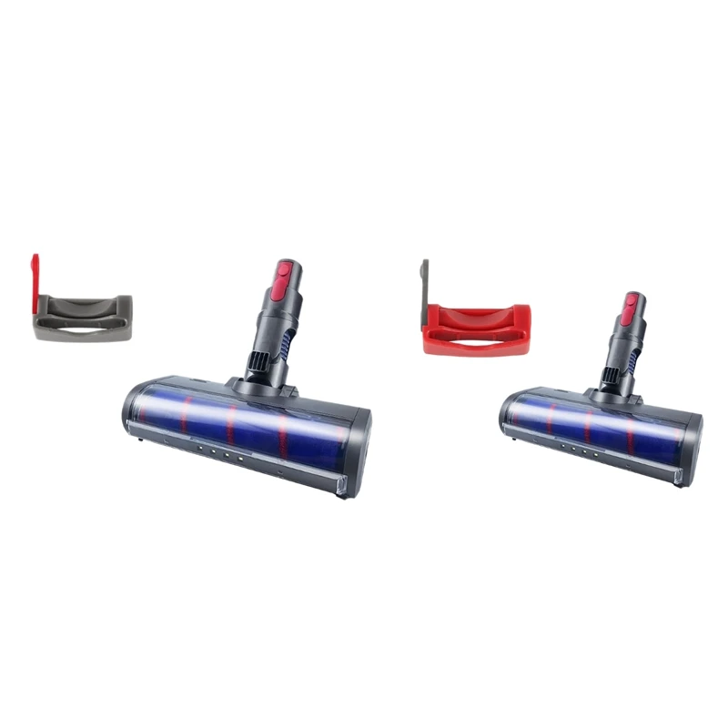 

For Dyson Vacuum Cleaner V7 V8 V10 V11 Universal Soft Velvet Double Row Rolling Brush With Lamp Floor Brush Head