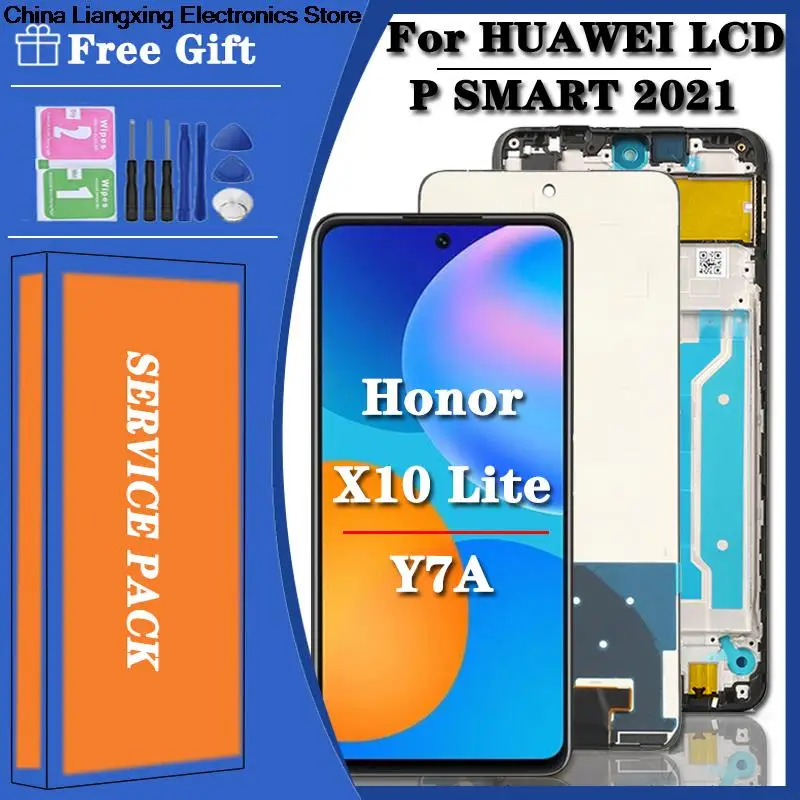 

6.67para huawei p inteligente 2021 PPA-LX2 display lcd com tela de toque digitador assembléia para huawei x10 lite y7a lcd