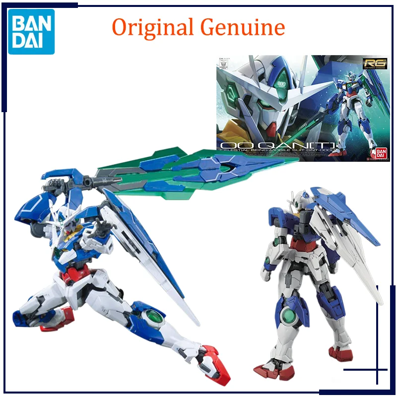Оригинальный Bandai Аниме GUNDAM 00Qan[T] RG 1/144 Сборная модель игрушки экшн-фигурки подарки коллекционные украшения для мальчиков детей