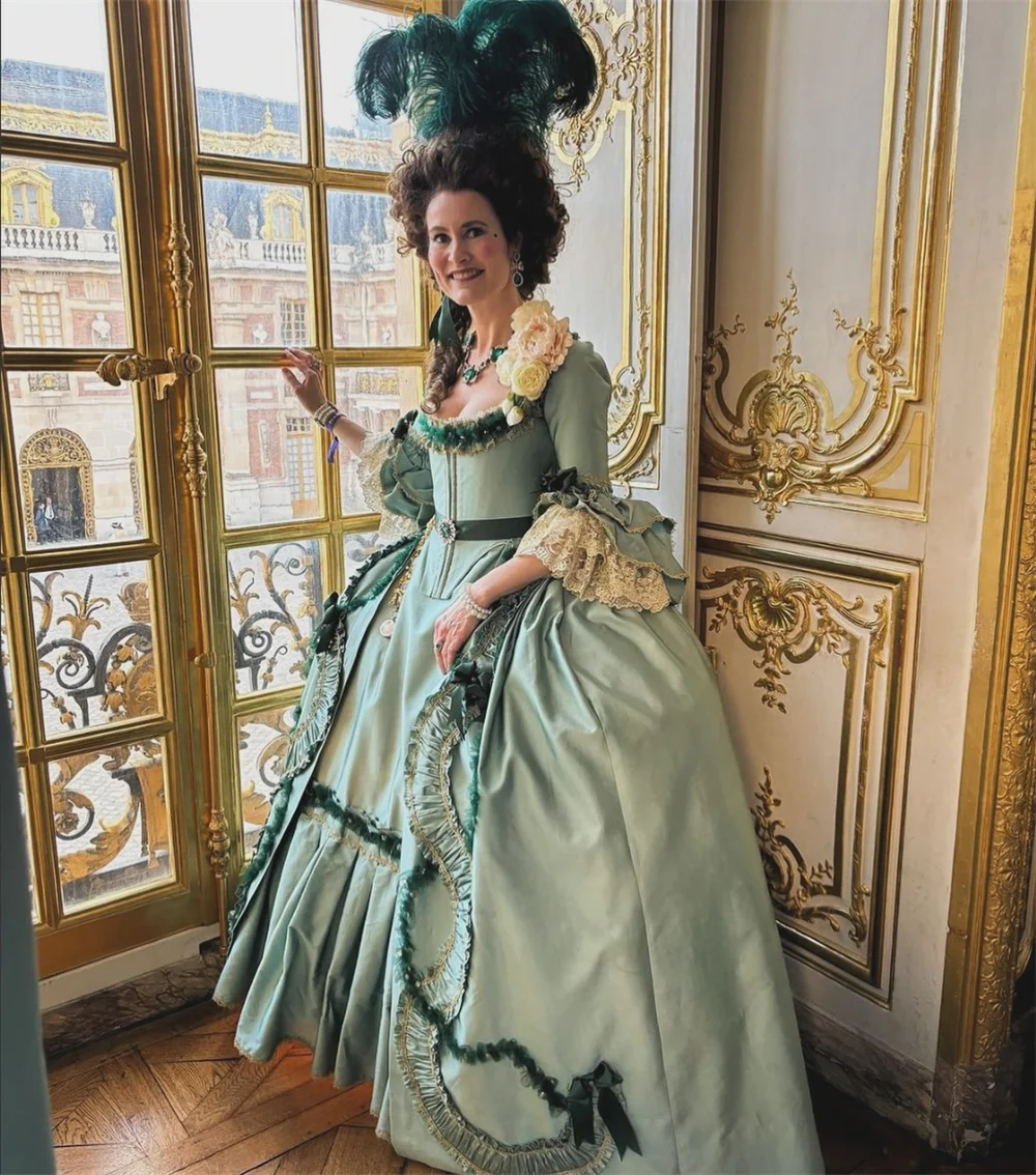 Халат 18-го века A La Francaise Платье в стиле рококо Викторианский костюм королевы