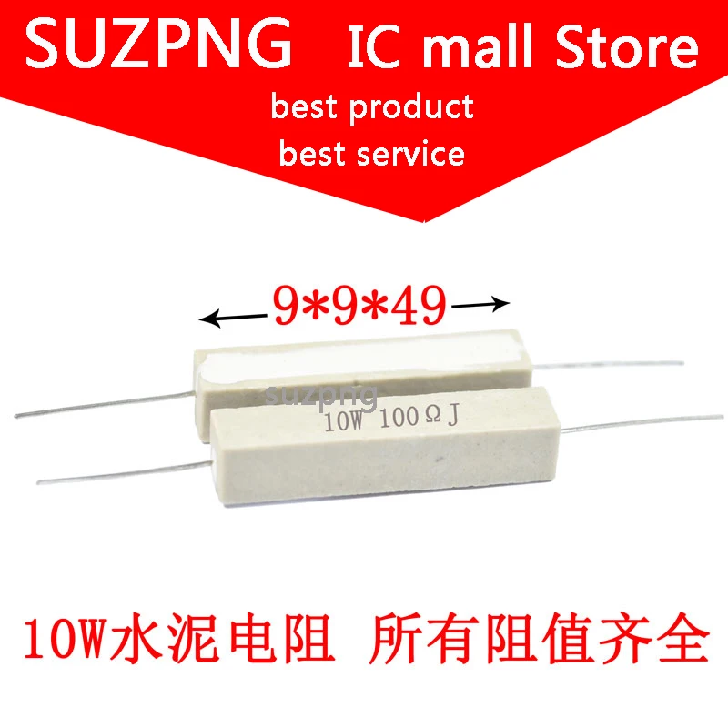 

10pcs 10W 5% Cement Resistor Power Resistance 100R