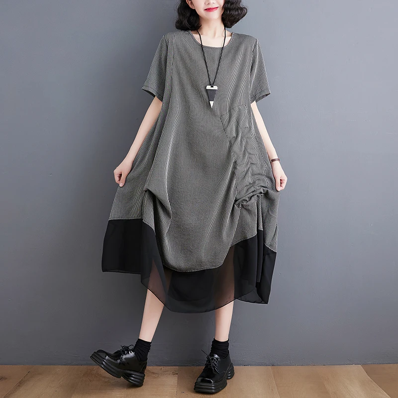 

Женское летнее платье-миди составного кроя, асимметричное шикарное свободное платье в Корейском стиле для девушек, Повседневное платье для путешествий, 2023