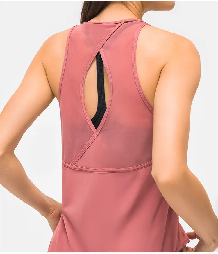 Luluwomen's Workout Clothing Yoga Tank Top Outdoor Jogging Sports Top Sportswear Woman Gym Fitness Breathable Leisure Vest