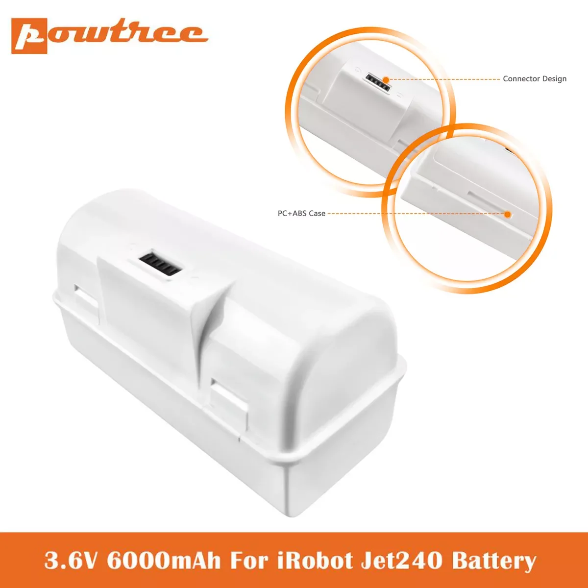 

NEW 3.6V 6000mAh High Capacity Replacement Li-ion Battery for iRobot Braava Jet240 241 244 BC674 L20 Jet 240 Floor Mopping Robot