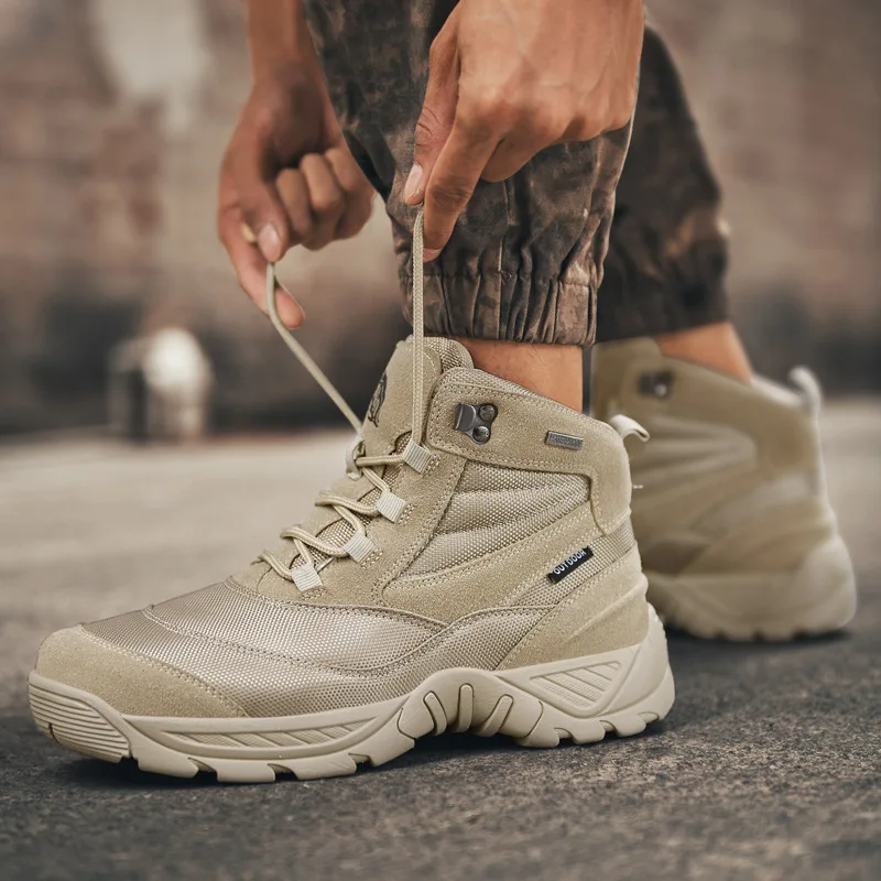 

Ботинки мужские военные, тактические армейские ботильоны, Рабочая защитная обувь, мотоботы, обувь для активного отдыха и походов