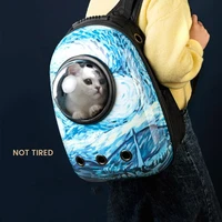 visible pet carrier backpack plastic transparent breathable pet cat carrier backpack portable cat bag with shoulder straps gatos