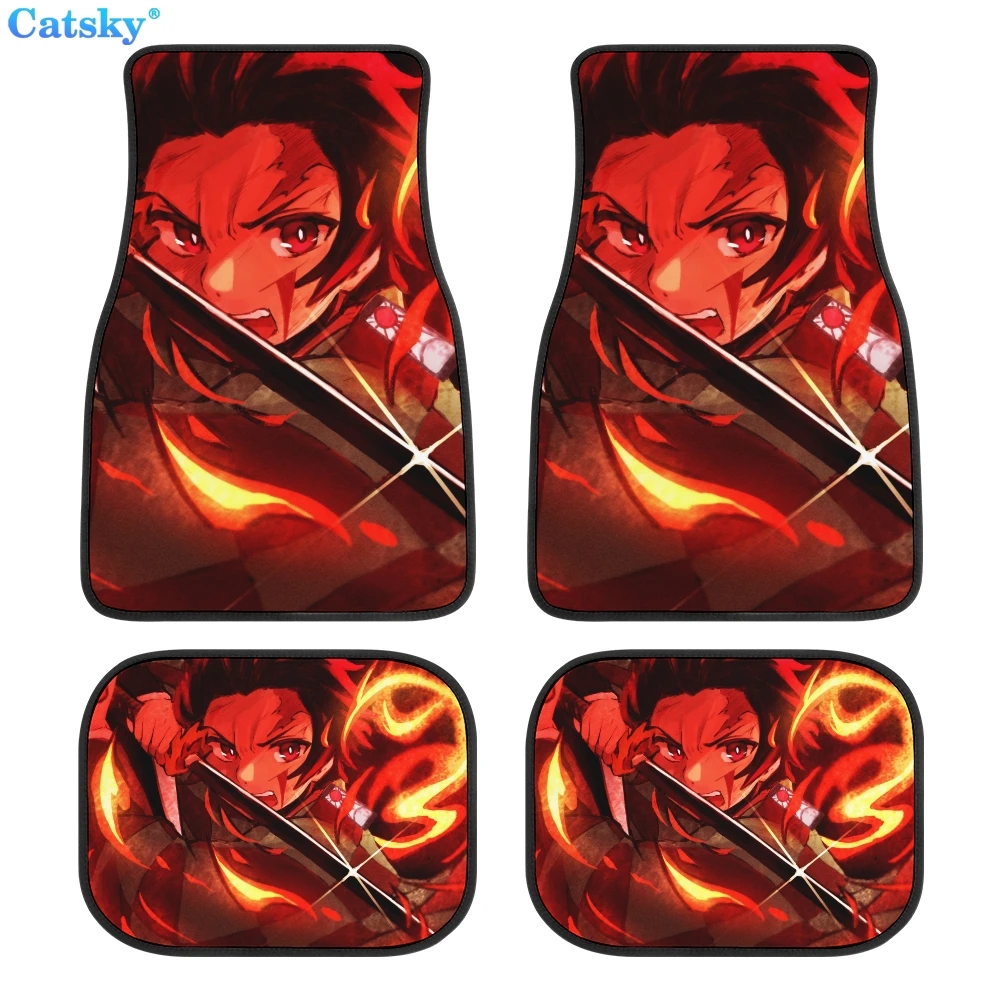

Ghost Killing Blade Demon Slayer Anime Car Floor Mats, Hippie Car Mat, Car Accessories Gift, Stoner Gift, Retro Car Accessories