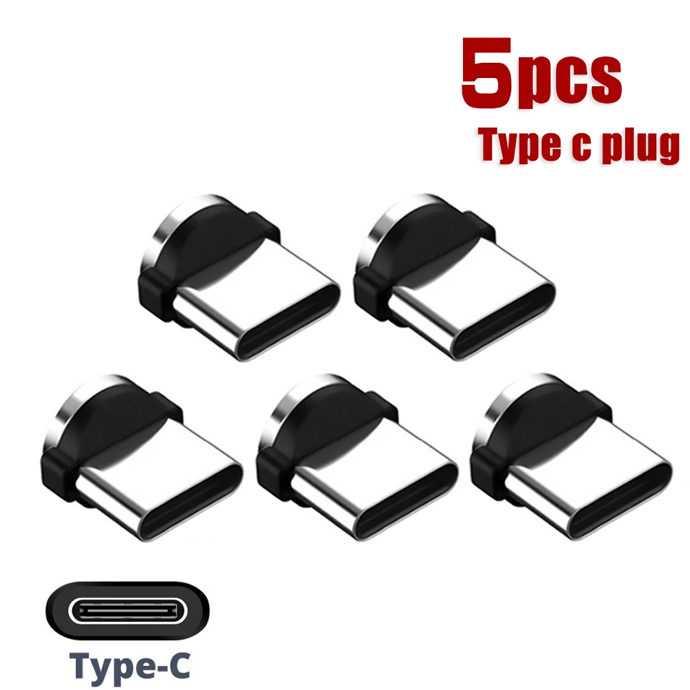 uslion 5 pcs 360 rotation magnetic tips for mobile phone replacement parts easy operate durable converter charging cable adapter free global shipping
