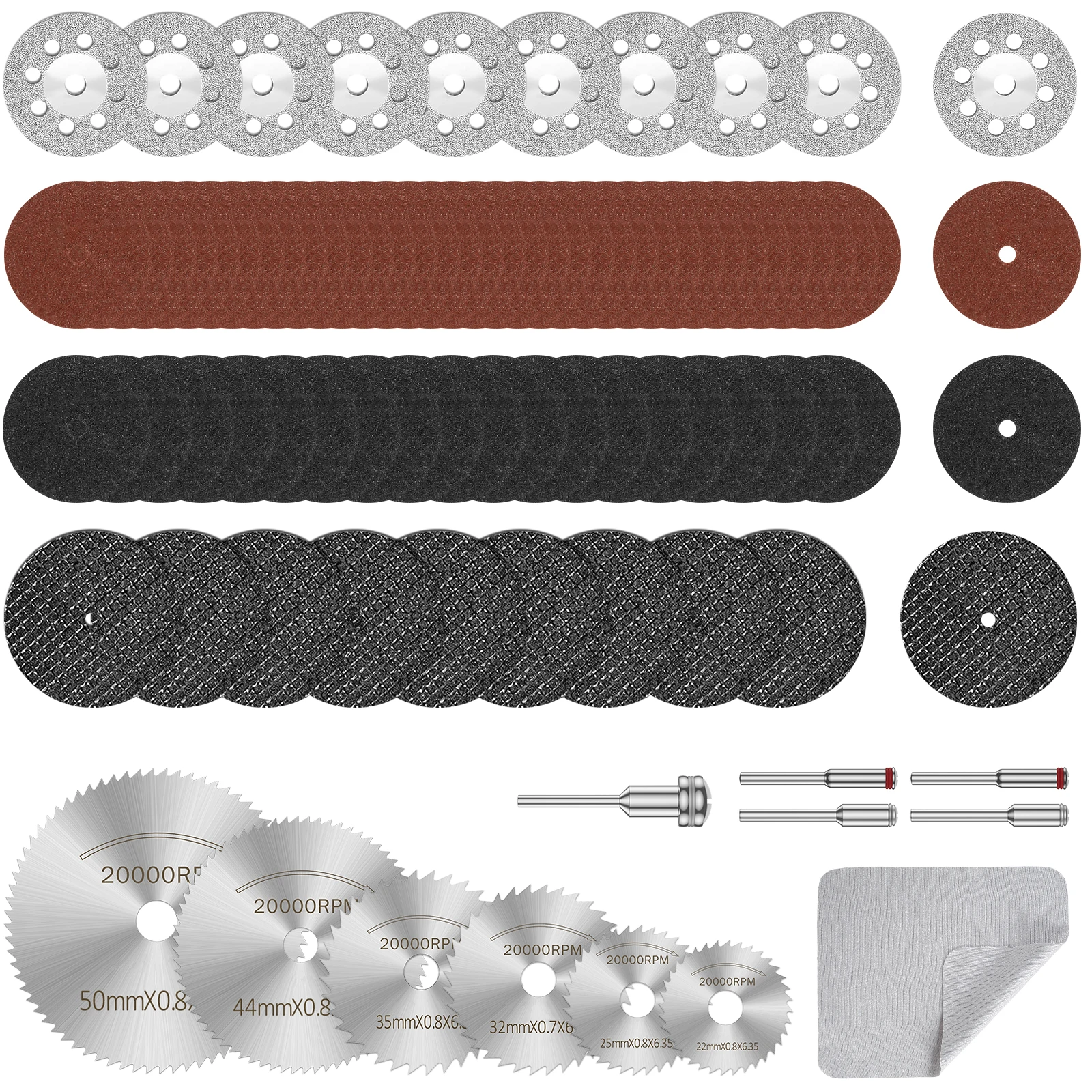 

Набор алмазных режущих колес, комплект из 88 дисков для резки из быстрорежущей стали, для вращающихся инструментов Dremel