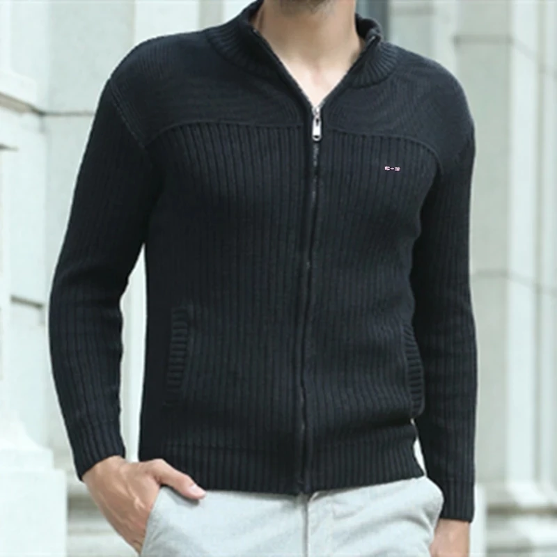 High Quality New  Sweater Men Homme Autumn Winter Male Mens Sweater Jackets Casual Zipper Knitwear Plus Size M-3XL