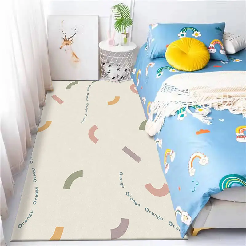 Простой современный ковер с принтом прикроватный для спальни комнаты девочек