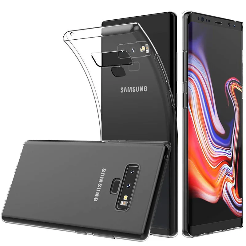 Crystal Clear Ultra Thin Slim Soft TPU Cases Covers for Samsung Galaxy Note9 Note 9 Phone Back Cover Transparent Gel GalaxyNote9