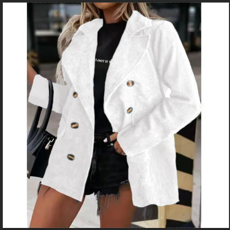 Spring Autumn Solid Women's Suit Jacket Coat Top Female and Lady Casual Office Long Sleeve Coats