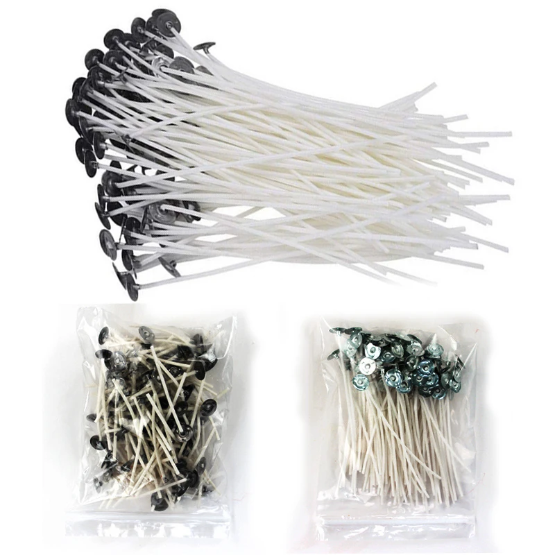 

50pcs DIY Candle Wick Soy Wax Aroma Candle Glass Homemade Material Imported Floral Thread Smokeless Cotton Thread Wick