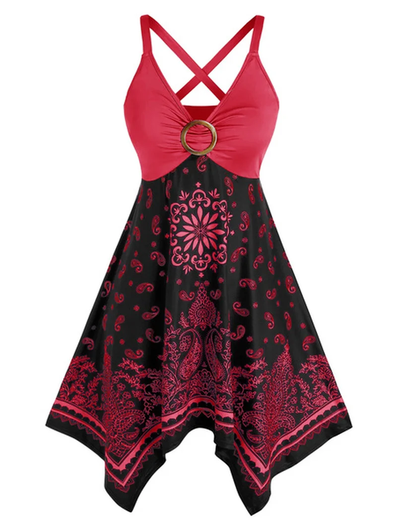 Майка женская ассиметричная с принтом Повседневная Свободная рубашка открытой