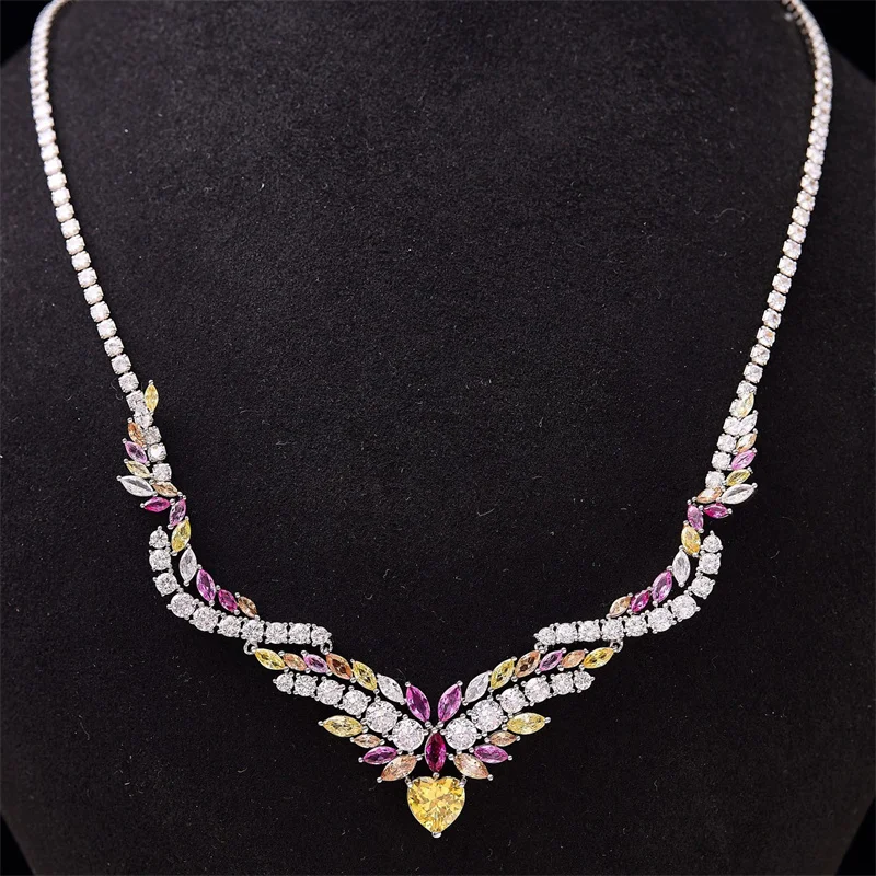 

Designer Fashion Copper Jewelry 3A Cubic Zirconia Party Necklace