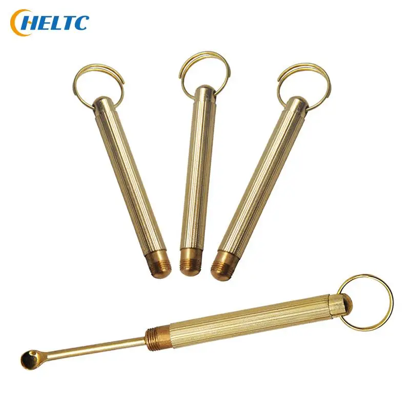 1/3/5 шт. карман Размеры золотистыми латунными зубцами и табачная ложка Sniffer Snorter