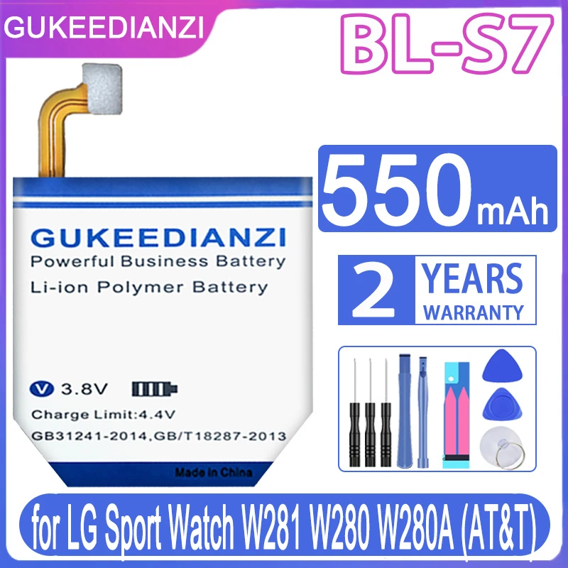 Аккумулятор GUKEEDIANZI 550 мАч BL-S7 для LG Watch Sport W281 W280 W280A (AT&T) BLS7 BL S7 батарея + трек №