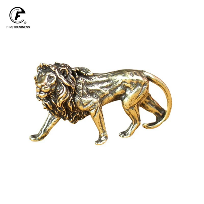 Миниатюры Majestic King Lion из чистой меди, украшения для стола, винтажные латунные мини-статуи животных, домашний декор, украшения, ремесло (art.: 3920cfd5232be) - 3920cfd5232be