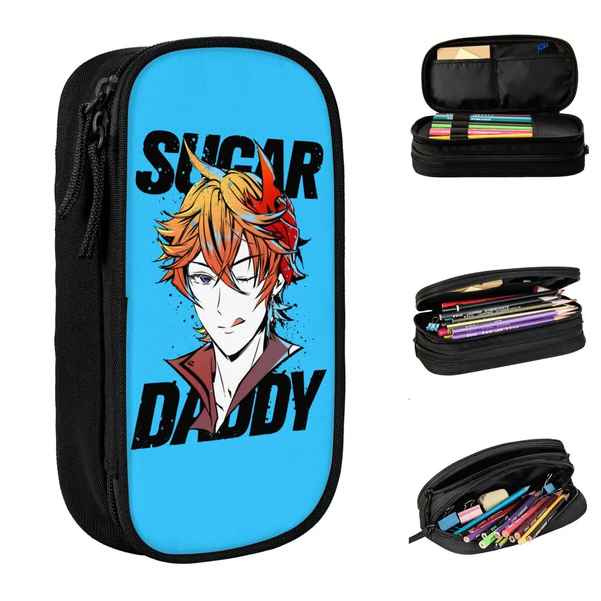 

Zhongli Sugar Daddy Genshin Impact Pencil Cases Game Anime Pencilcases Pen Student Big Capacity Bag School Supplies Stationery