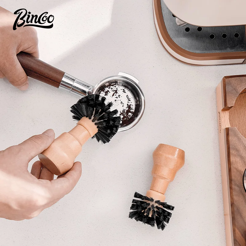 

Bincoo Protable Coffee Tamper Cleaning Brush 51/58mm Designed for Scrubbing Filter Funnels of Coffee and Espresso Machines