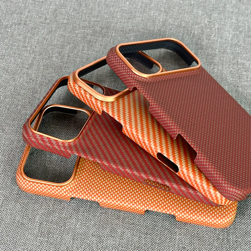 Фото Оригинальный чехол из арамидного волокна Dupont Kevlar для iPhone 17 Pro Max 17 Pro, магнитный, противоударный, люксовый, задняя крышка №4
