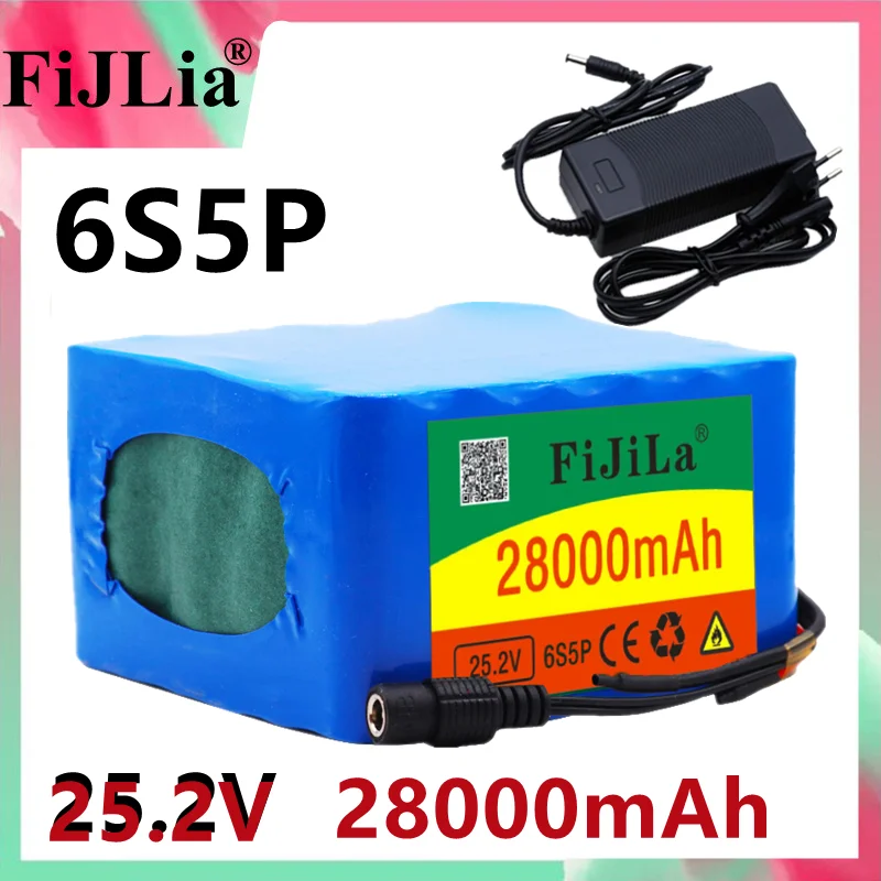 

6s5p 24 в 28 А · ч 18650 литий-ионный аккумулятор 25,2 в 28000 мА · ч