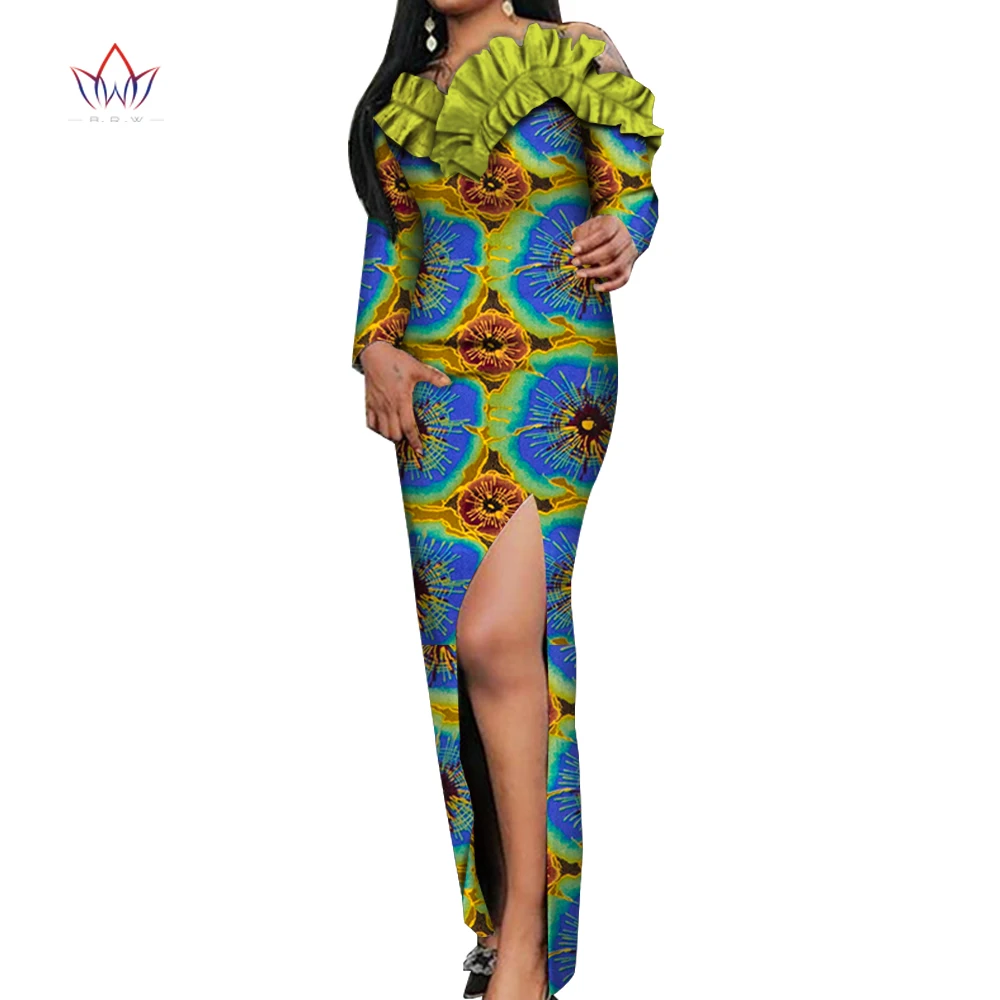 Женские платья в африканском стиле Dashiki яркие повседневные свадебные длиной до