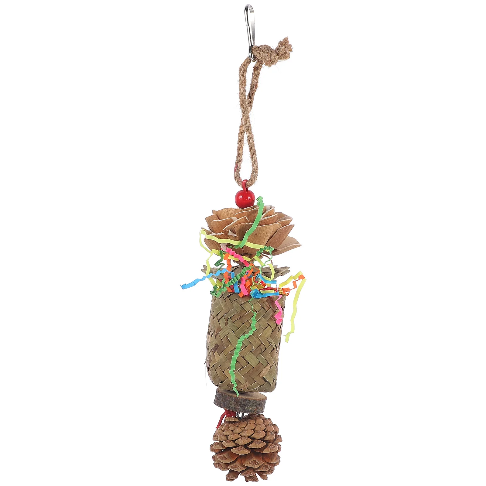 

Bird Cage Hanging Toy Parrots Foraging Toy Pet Bird Edible Woven Toy Birdcage Hanging Decor