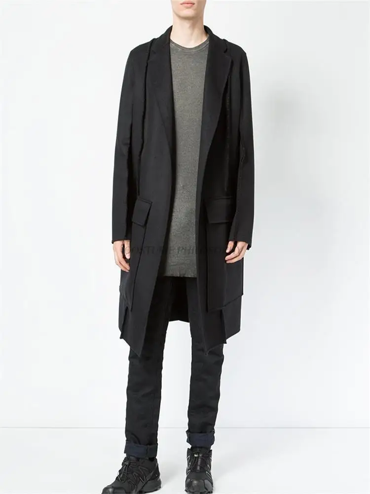 

Men's Woolen Coat Autumn And Winter New Korean Version Of Fashion Casual Everyday Everything With Black Large Size Coat