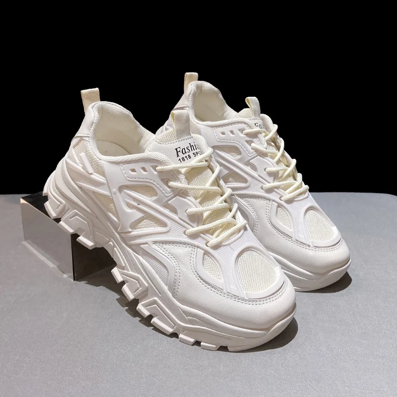 2022 New Women Casual Sport Shoes Girl Mesh Comfortable Designer Sneakers All Seasons Trainers Platform Student Vulcanized Shoes