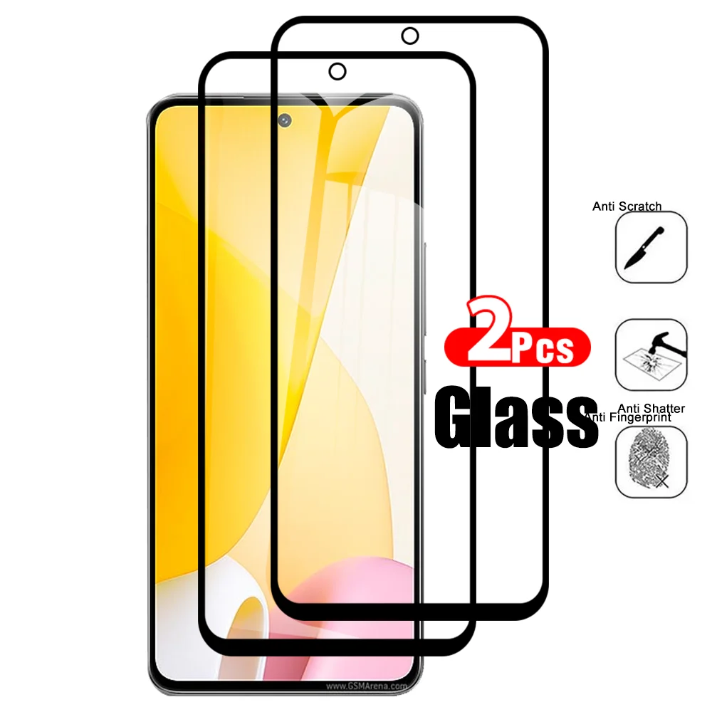 

2pcs Screen Protector For Xiaomi 12 Lite 5G Black Edge Tempered Glass Xiomi 12Lite Xiaomi12lite Full Cover Protection Phone Film