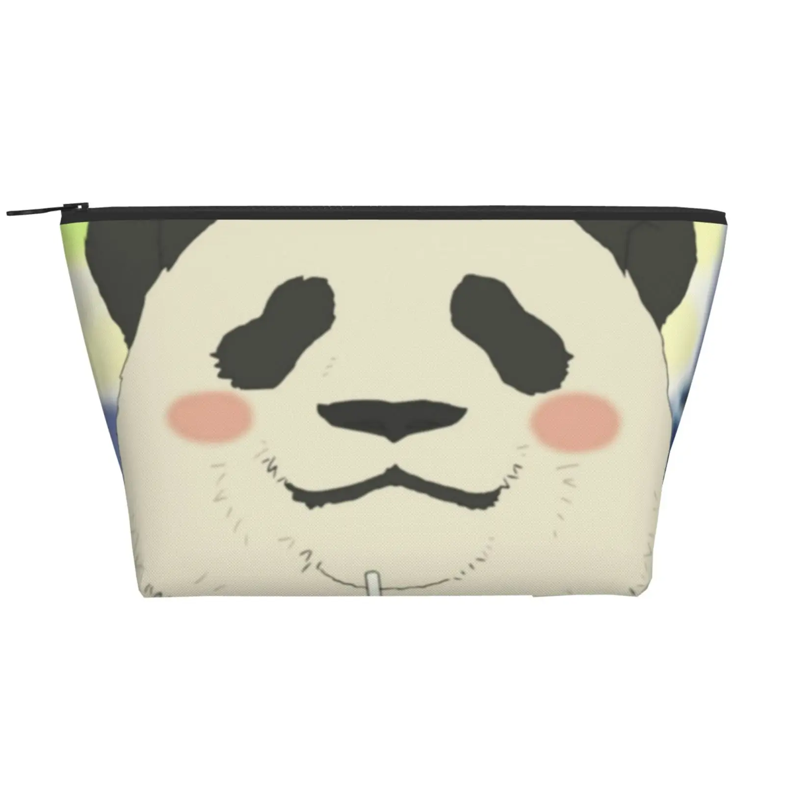 

Cartoon Panda Makeup Organizer Storage Bag Polyester Trapezoid Double Sides Designed Holiday Anime 5.9x2.8x4.7 Inch