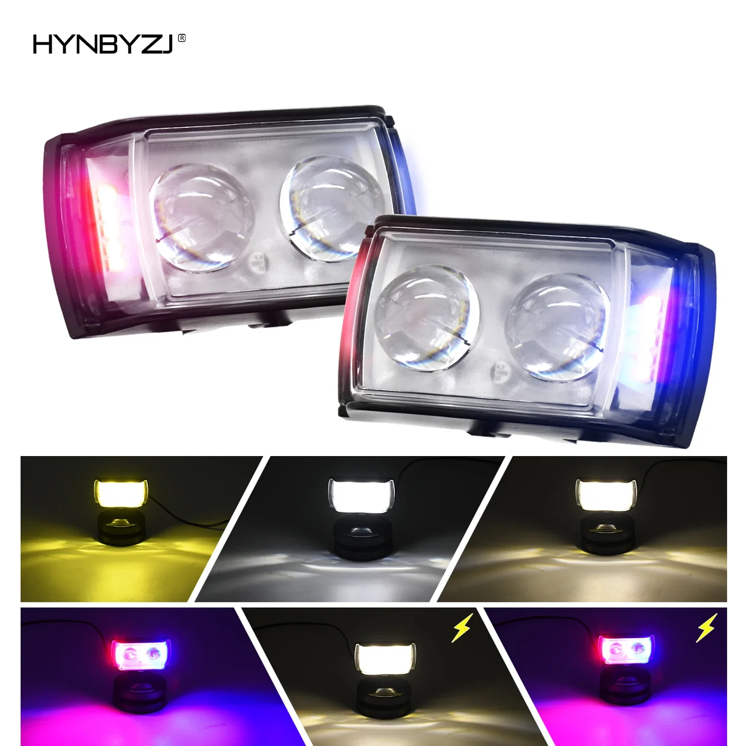 HYNBYZJ 3 дюйма красный синий 60 Вт рабочий светодиодный для транспортных средств