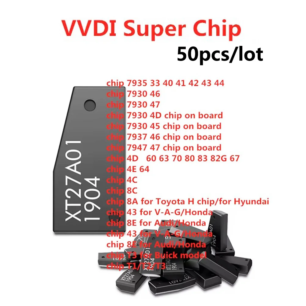 50 шт./лот VVDI супер чип для чипа XT27A VVDI2 мини-ключ инструмент