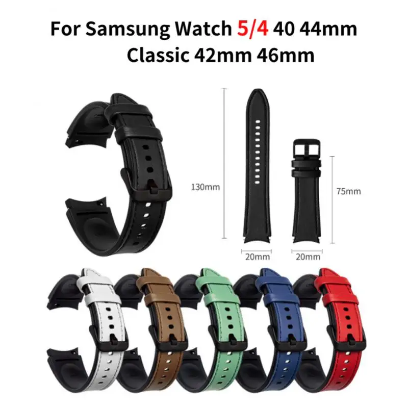 

20mm Watch Strap Multi-color Smart Accessories Leather Strap Sport Replacement Watchband For Samsung Galaxy Watch