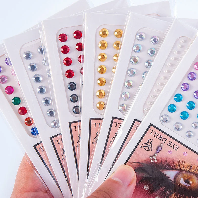 Face Jewelry Diamond Makeup Art Eyeliner Glitter Eyebrow Sticker Temporary Tattoo Children's Stage DIY Tools Rhinestones |