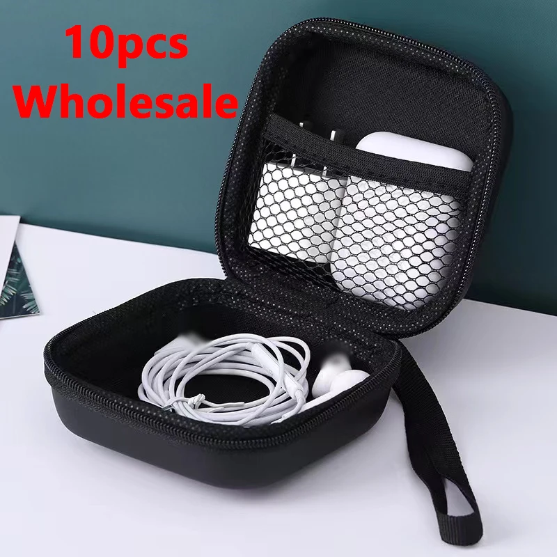 

10pcs Earphone Holder Case Storage Carrying Hard Bag Box Case For Earphone Headphone Accessories Earbuds memory Card USB Cable