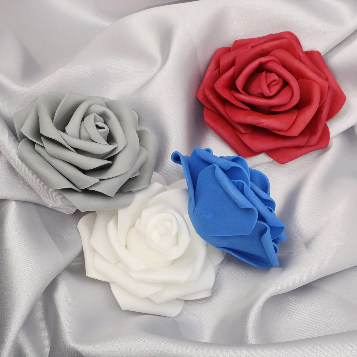 8CM 10/20/30/50Pcs Artificial PE Foam Rose Flowers Heads Bride Bouquet Flower For Wedding Party Decorative Scrapbooking DIY |