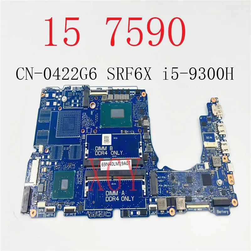 

Original FOR Dell Vostro 15 7590 Laptop Motherboard 422G6 0422G6 CN-0422G6 SRF6X i5-9300HQ 100% Test OK