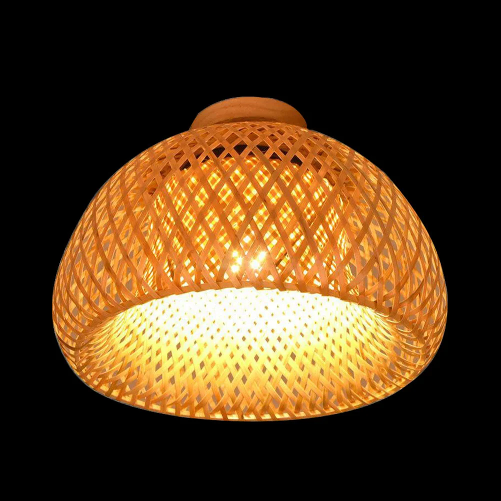 

Лампа с абажуром, декоративный потолочный Настенный светильник E27 с плетеным корпусом, Сменное освещение