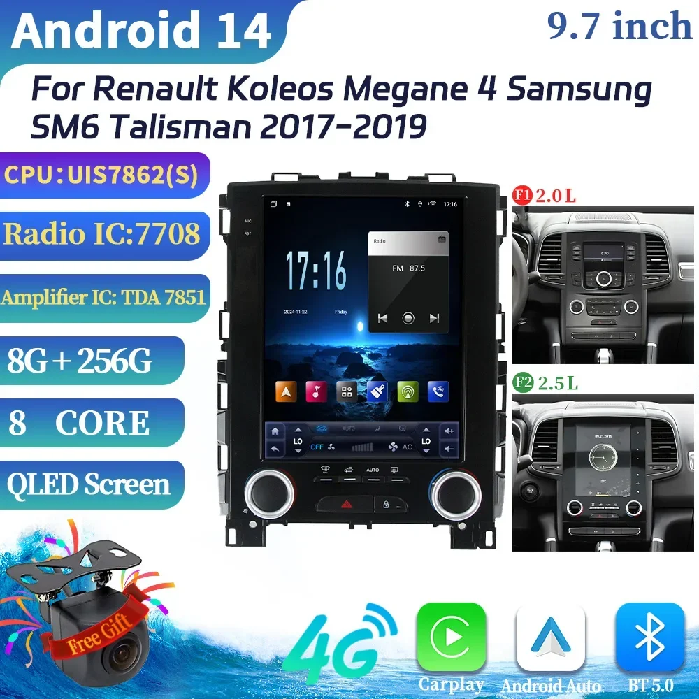 9 7 &quotдля Renault Koleos Megane 4 Samsung SM6 Talisman 2017-2019 Android автомобильный радиоприемник Multimedi