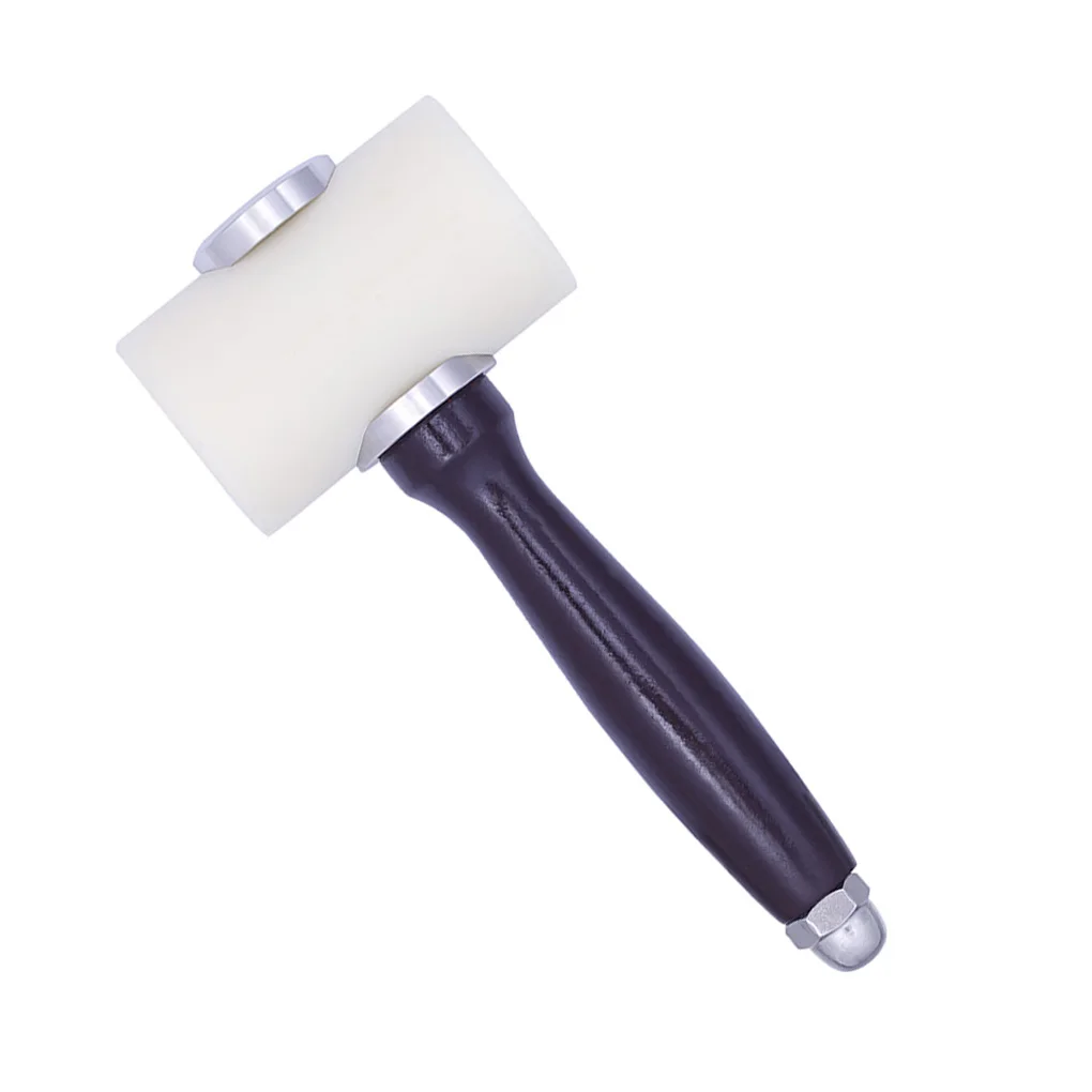 

Leather Carving Hammer DIY Craft Cowhide Punch Cutting Nylon Hammer Tool with Wood Handle
