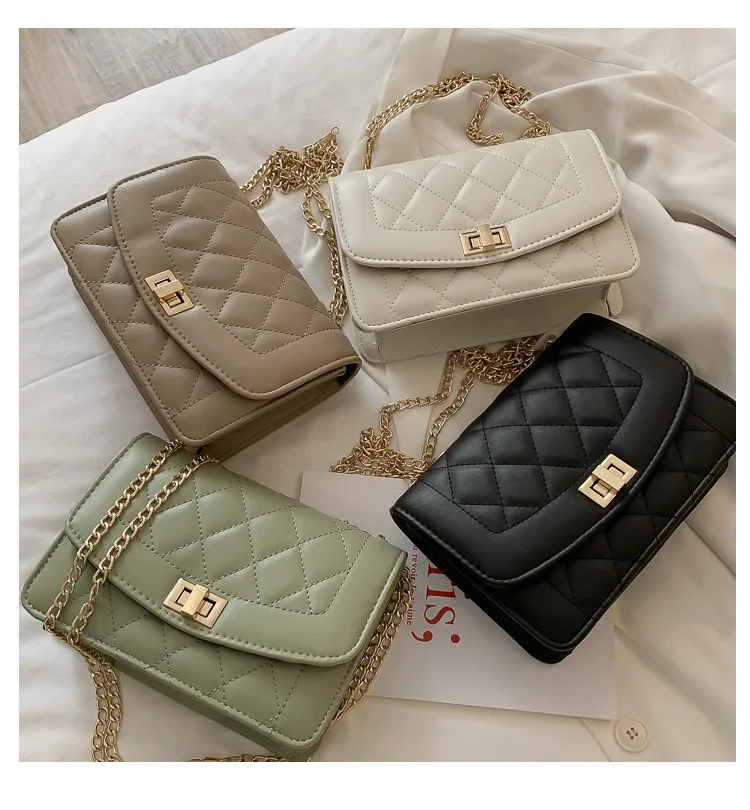 

New Fashion Handbags for Woman Crossbody Shoulder Bag Lattice PU Leather Small Messenger Bag Purse Casual Portable High Quality