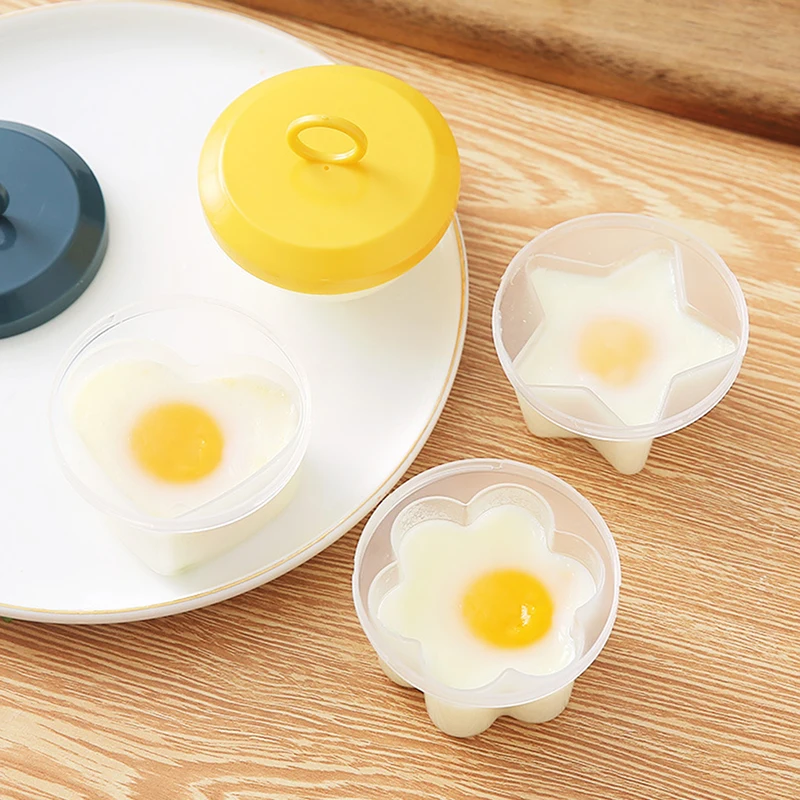 

4Pcs Egg Boiler Mold Egg Poachers Cups Food-Grade Fancy Egg Cooker Kid Baby Auxiliary Water Steamed Egg Tool