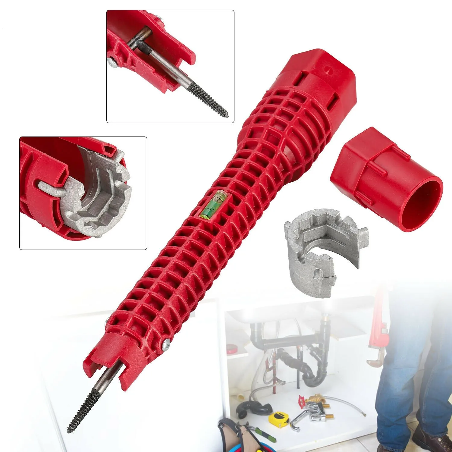 

8in1 Multi-function Sink Basin Faucet Wrench 260mm Sink Install Spanner Tool For Toilet Bowl Sink Bathroom Kitchen Plumbing