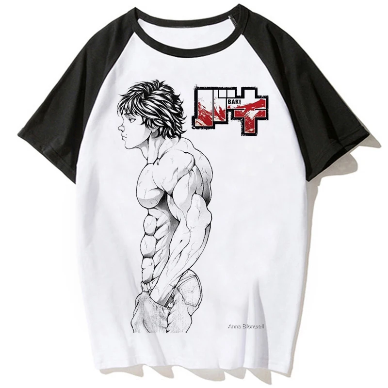 Топ Baki женская летняя комиксная футболка в стиле аниме японская одежда для